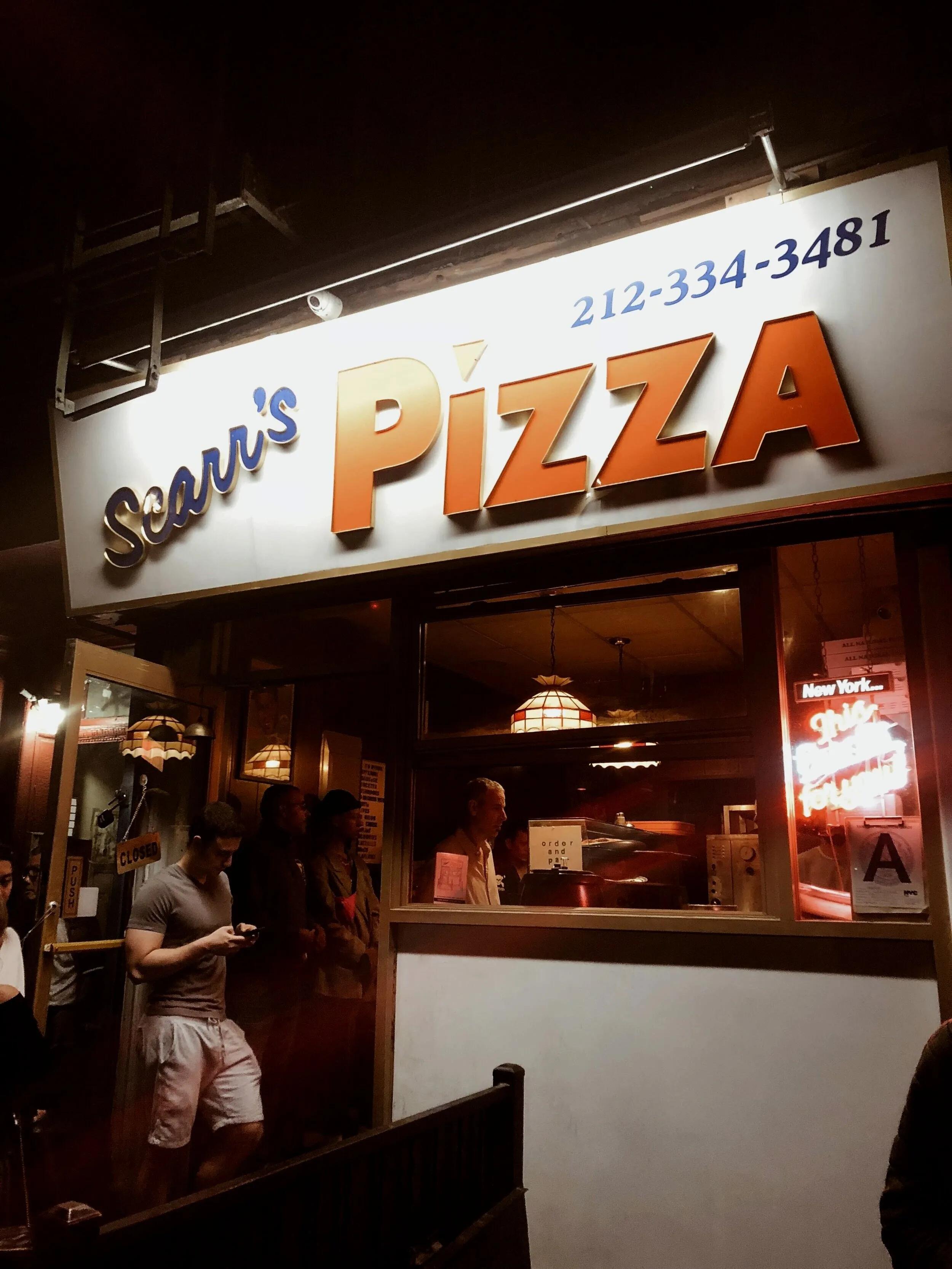 Recommendation for spot Scarr's Pizza